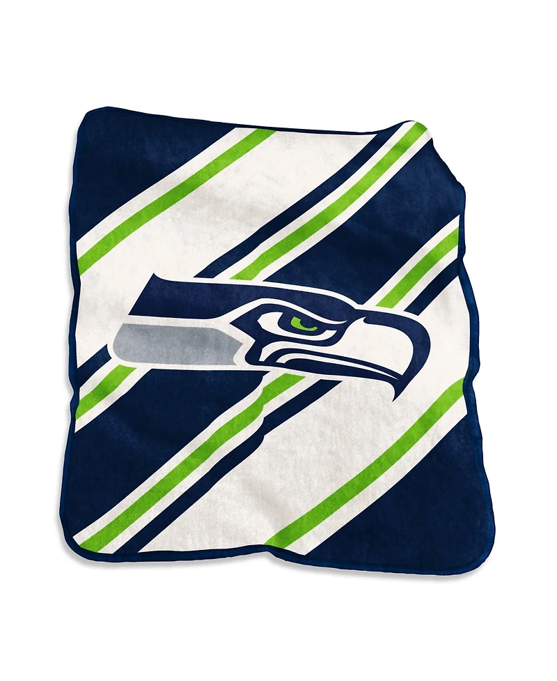 Logo Brands Seattle Seahawks 50" x 60" Raschel Stripe Throw Blanket
