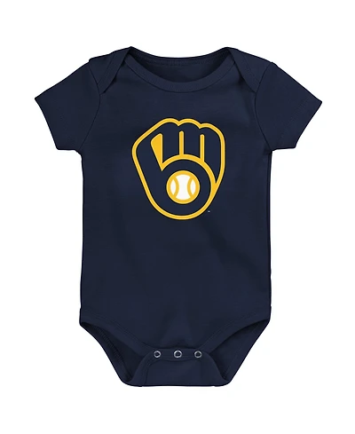 Outerstuff Baby Boys and Girls Milwaukee Brewers Short-Sleeve Bodysuit
