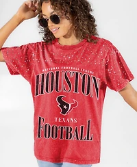 Gameday Couture Women's Houston Texans Sparkle Score Washed Micro Rhinestone T-Shirt