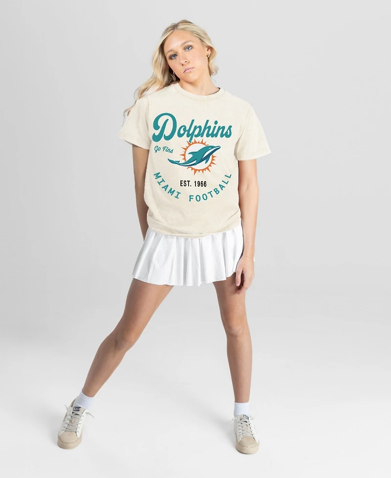 Gameday Couture Women's Miami Dolphins You Know Our Name Short-Sleeve Screen-Printed T-Shirt