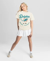 Gameday Couture Women's Miami Dolphins You Know Our Name Short-Sleeve Screen-Printed T-Shirt