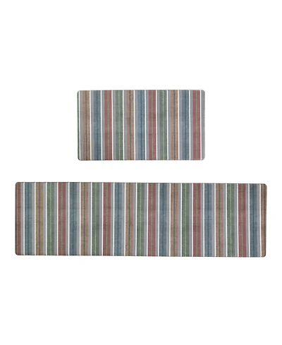 Eddie Bauer Vintage Stripes Non-Slip 2-Piece Kitchen Mat Set