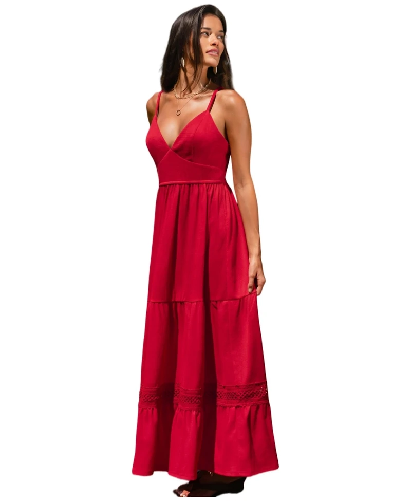 Cupshe Women's V-Neck Beach Maxi Dress