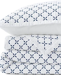 Lands' End Embroidered Diamond Double Voile Quilt