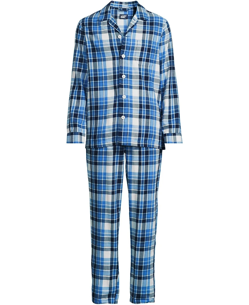 Lands' End Men's Flannel Pajama Set