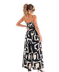 Cupshe Women's Abstract Geometric Print Wide-Leg Jumpsuit