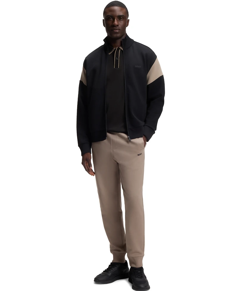 Boss by Hugo Men's Interlock Cotton Striped-Trim Polo Shirt