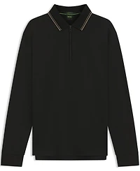 Boss by Hugo Boss Men's Interlock-Cotton Zip-Neck Polo Shirt