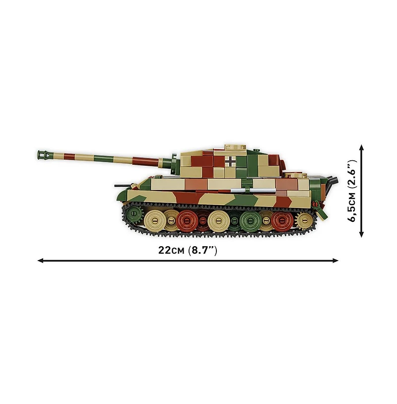 Cobi Historical Collection Pz.Kpfw. Vi B Tiger Ii Konigstiger Rotating Turret 500-Piece Building Set, Ages 8+