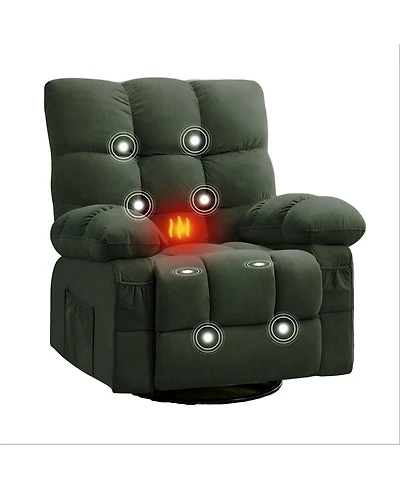 Boyel Living Massage Swivel Recliner Lift Chair with Vibration and Heating for Elderly