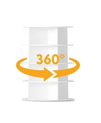 SpaceAid 4 Tier Rotating Shoe Rack Tower, Revolving Shoe Rack Storage, Round Carousel Vertical Handbag and Shoe Organizer