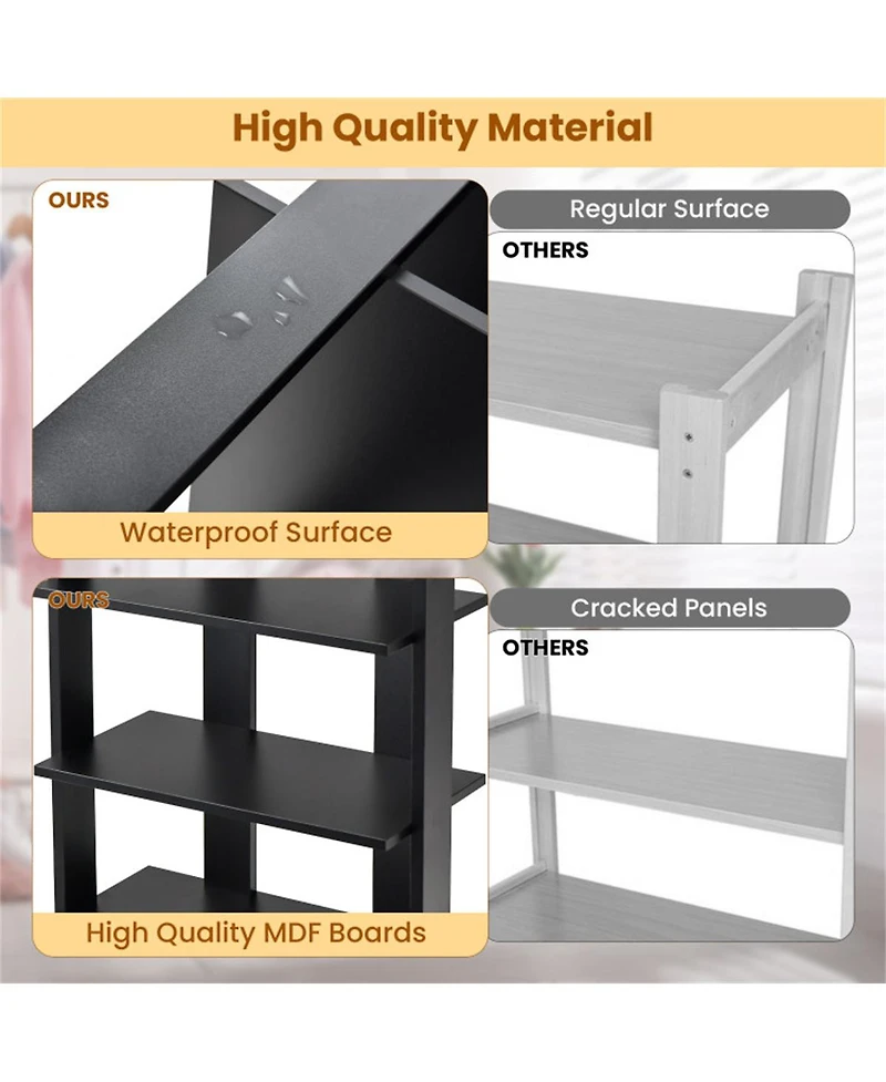 Slickblue 7-Tier Entryway Shoe Rack with Double-Row Adjustable Storage