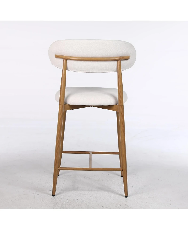 Slickblue Set of 2 Counter Height Bar Stools with Upholstered Seat
