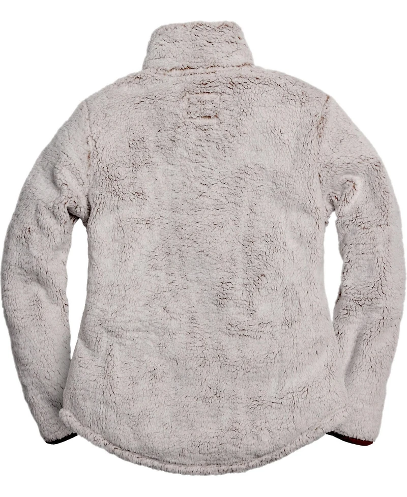 Legendary Whitetails Women's Fuzzy Hide Fleece Quarter-Zip Mock-Neck Pullover