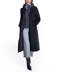 Julia & Stella By Maximilian Women's Cashmere Blend and Puffer Hooded Coat