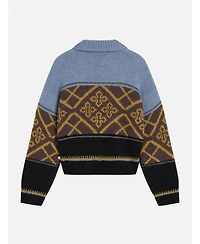 Scotch & Soda Women's Fair Isle Boxy-Fit Pullover