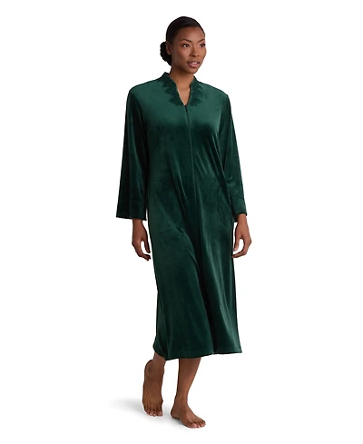 Miss Elaine Women's Fleece Zip Front Long Robe