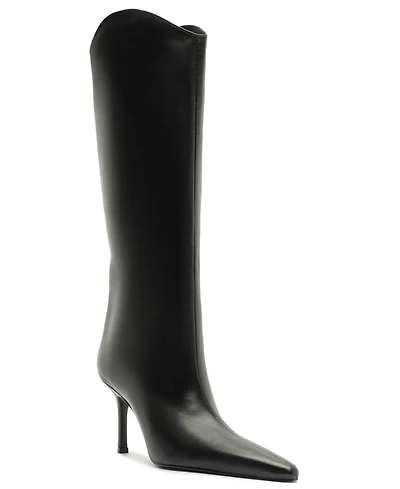 Schutz Women's Mary Ellen Heeled Pointed Toe Tall Dress Boots