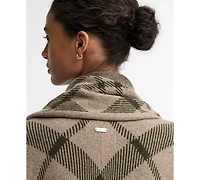 Barbour Women's Vienna Tartan Knitted V-Neck Wool-Blend Cape