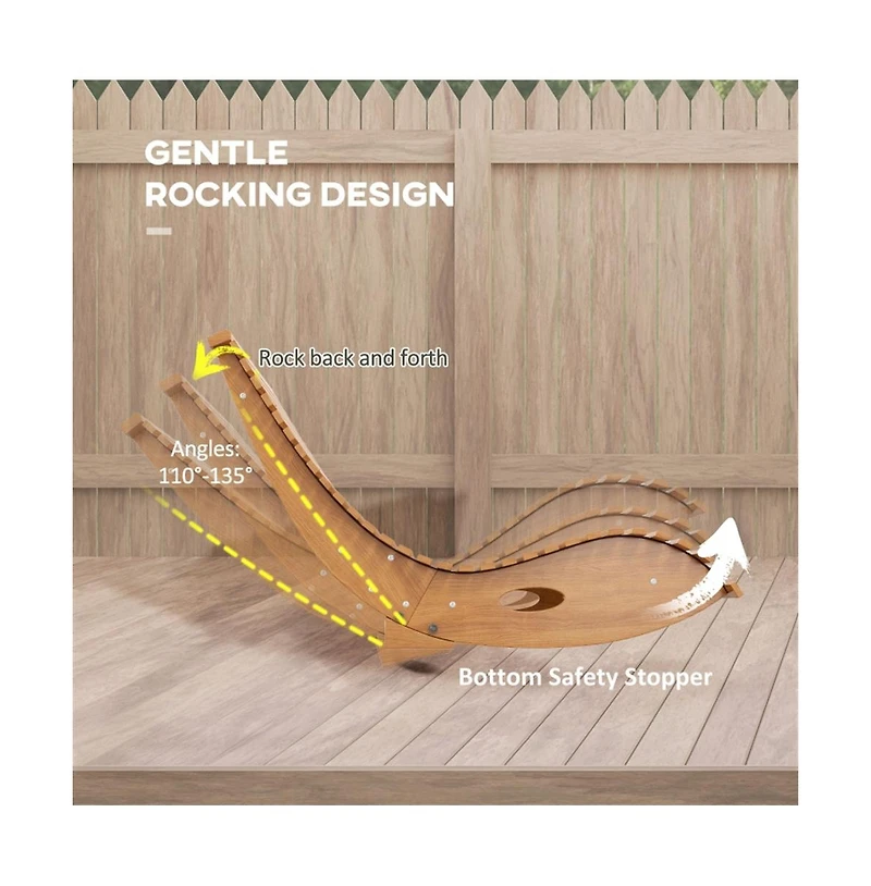 Slickblue Patio Rocking Chair for Outdoor Relaxation and Seating