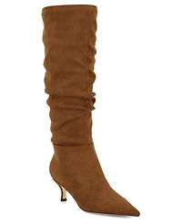 Nine West Women's Sawyor Tall Slouch Kitten Heel Dress Boots
