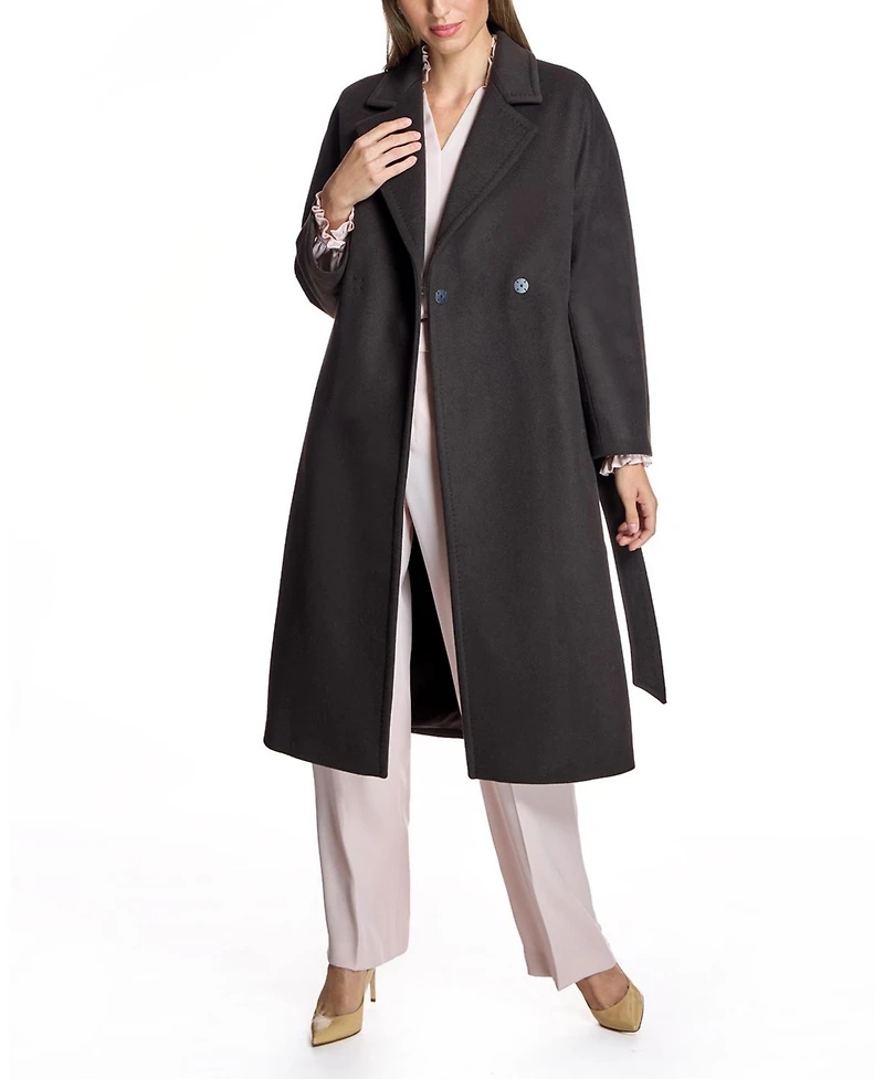 Julia & Stella By Maximilian Women's Belted Wrap Wool-Cashmere Blend Coat