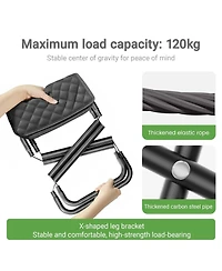 Aofar Foldable Stool Carbon Steel Collapsible Pocket Chair Camping Hiking