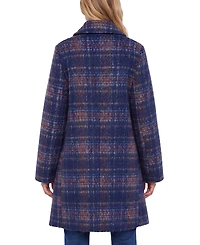 Liverpool Los Angeles Women's Plaid Wool-Blend Swing Coat