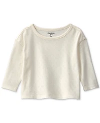 Osh Kosh Baby Girls' Long-Sleeve Hickory Twill Top and Overalls Set