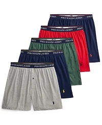 Polo Ralph Lauren Men's Classic-Fit Cotton Knit Boxers, 5-Pack