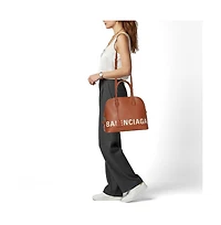 Pre-Owned Balenciaga Women's Ville Medium Logo Leather Top Handle Bag