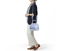 Pre-Owned Balenciaga Women's Ville Small Gingham Leather Satchel