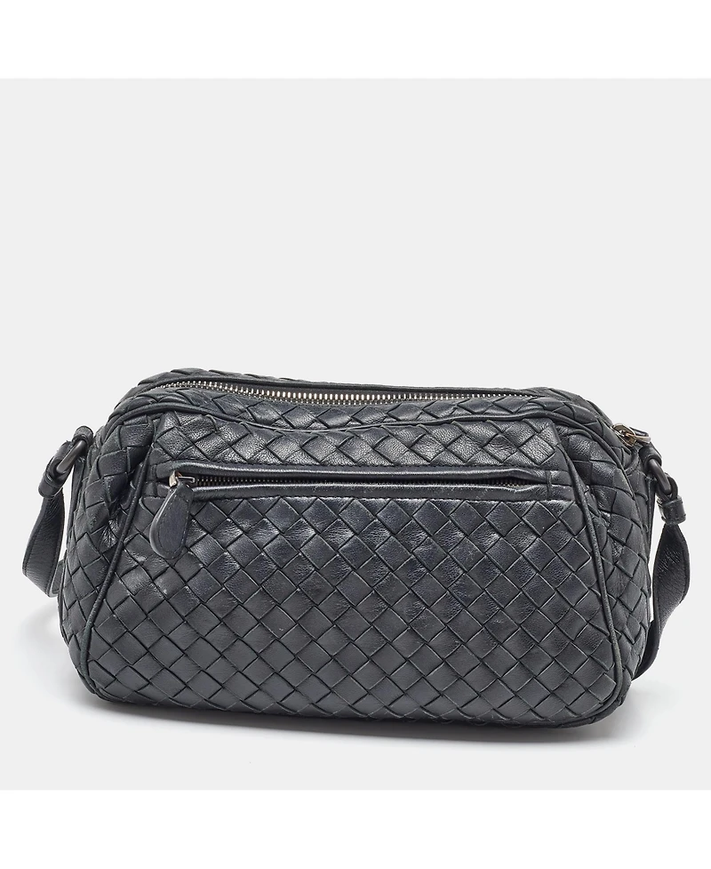Pre-Owned Bottega Veneta Women's Intrecciato Woven Leather Crossbody Bag