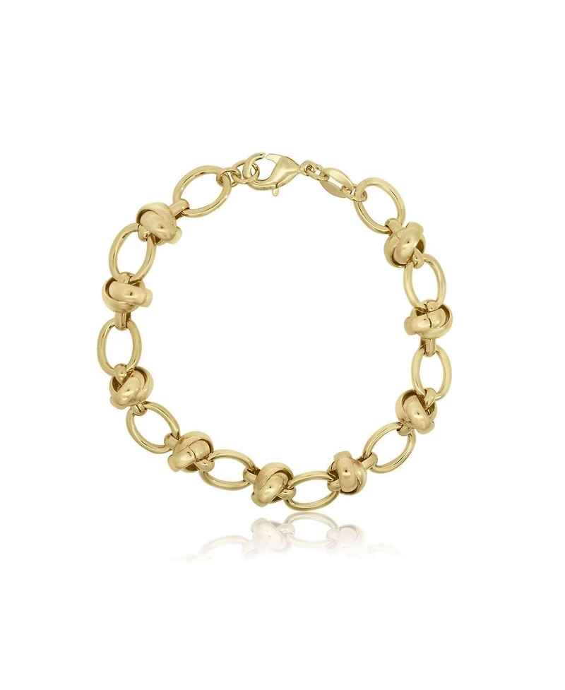 The Lovery Knot Link Bracelet 18K Gold Filled Over Brass