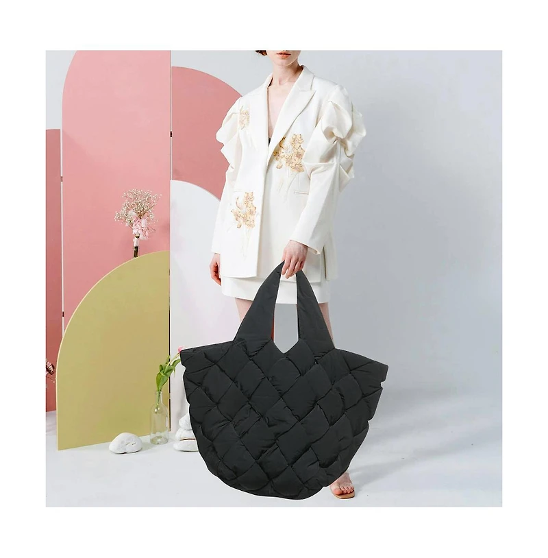 Pre-Owned Bottega Veneta Padded Cassette Intrecciato Nylon Tote
