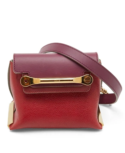Pre-Owned Chloe Women's Clare Mini Two-Tone Leather Crossbody Bag