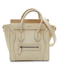 Pre-Owned Celine Women's Nano Luggage Tote in Grained Leather