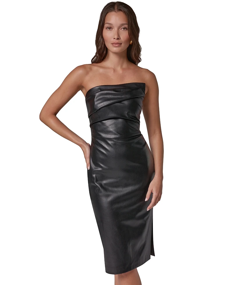 Donna Karan New York Women's Strapless Ruched Sheath Dress