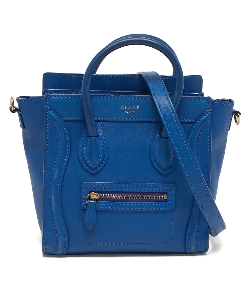 Pre-Owned Celine Women's Leather Nano Luggage Tote Bag