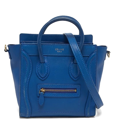 Pre-Owned Celine Women's Leather Nano Luggage Tote Bag
