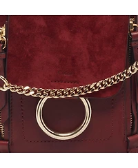 Pre-Owned Chloe Women's Faye Mini Leather and Suede Backpack