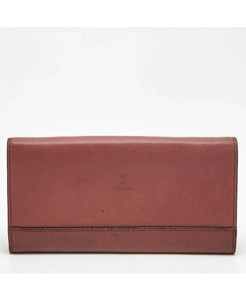 Pre-Owned Chloe Women's Logo Flap Leather Continental Wallet