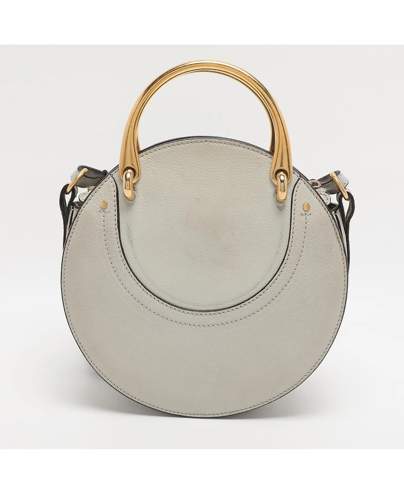 Pre-Owned Chloe Small Pixie Round Leather and Suede Crossbody Bag