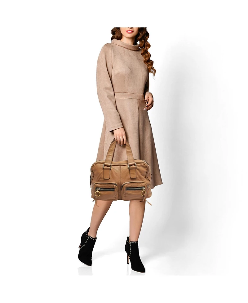 Pre-Owned Chloe Women's Leather Double Pocket Satchel Bag