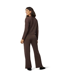 Cable & Gauge Women's V-Neck Dolman Top and Wide Leg Pant Set