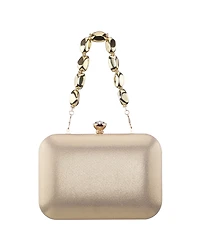 Nina Kaela Metallic Beaded Mini Handle Clutch Handbag