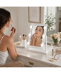 Pursonic 14" Led Hollywood Glam Mirror – Refined Brilliance Pro Lighted Makeup Mirror