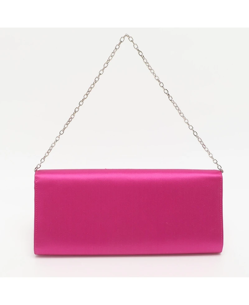 Pre-Owned Dolce & Gabbana Women's Miss Bow Embellished Satin Clutch