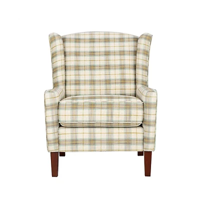 Jofran Thompson Traditional Vintage Classic Wingback Upholstered Accent Chair