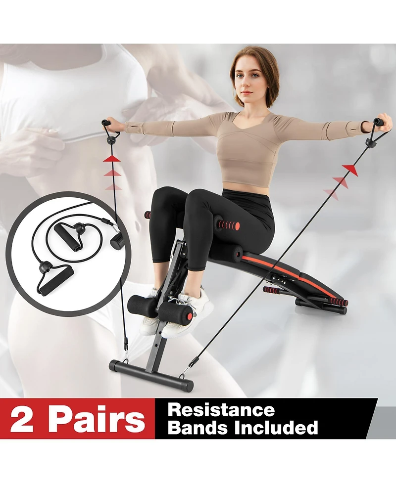Glintex Folding Sit Up Bench with 4 Positions, Holds 330 lbs.